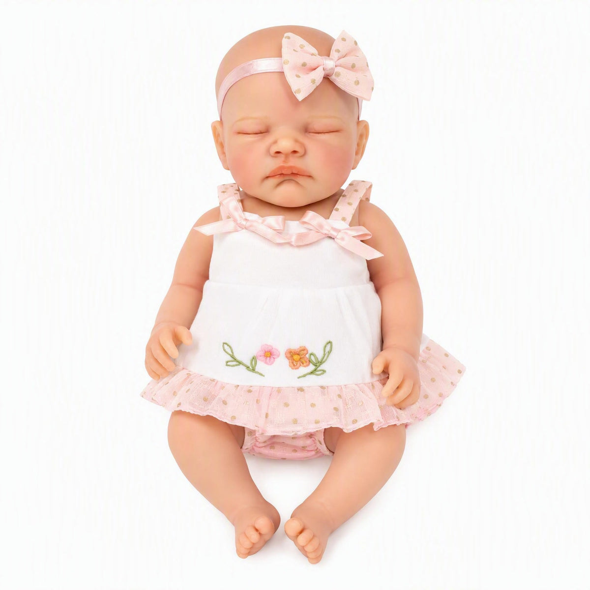 13 inch Full solid silicone flower August simulation doll as a gift for children or girl, collectible silicone doll
