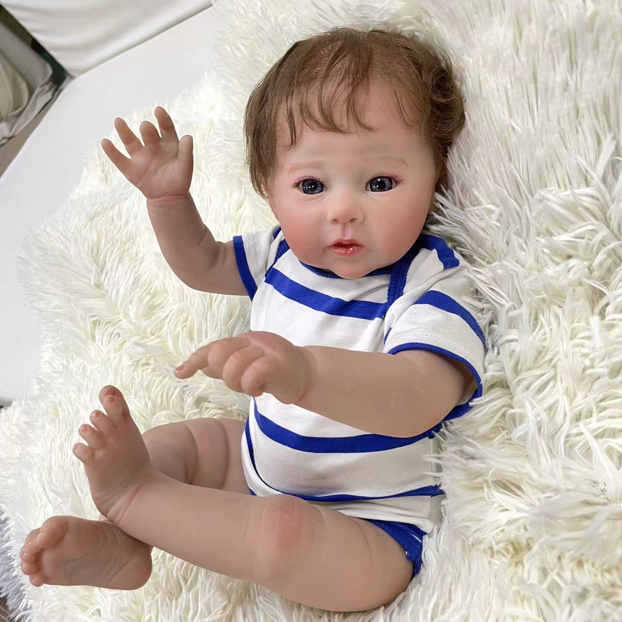 20Inch Lifelike Reborn Baby Dolls with Cloth Body 3D Skin Handmade Doll Kids Toy for Girls Reborn Dolls