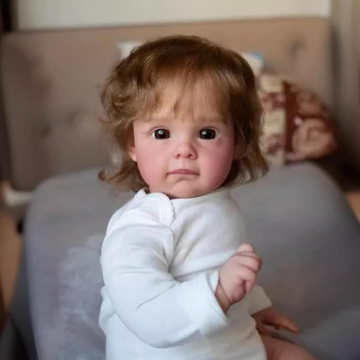 23inch Reborn Baby Doll with Cloth Body Toddler Rooted Hair Girl Doll Gift