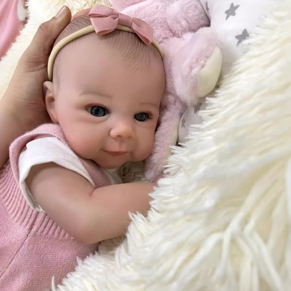20Inch Real Life Reborn Baby Doll with Cloth Body True-to-Life 3D Skin Handmade Newborn Style Doll Toy for Girls