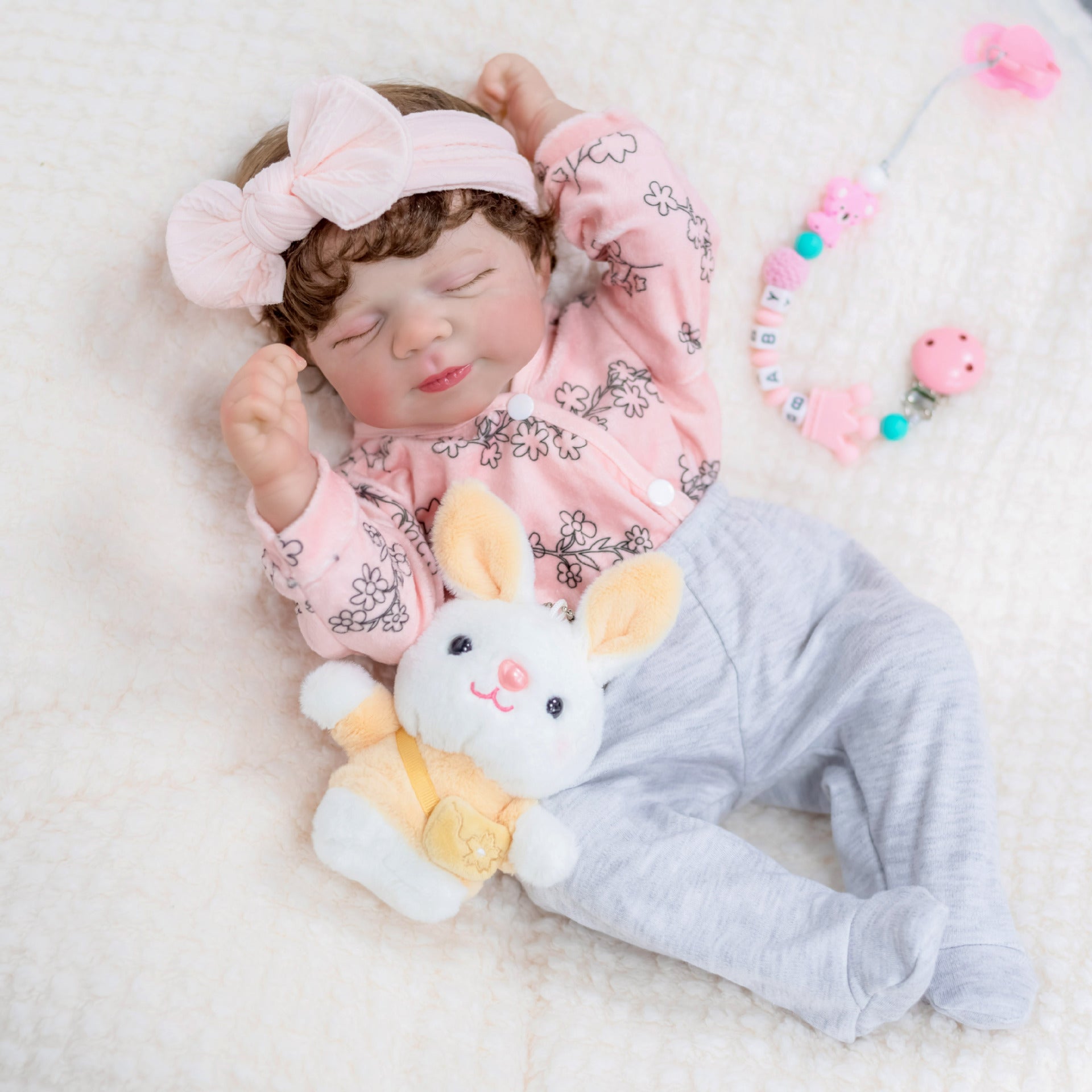 Sleeping Look 18 Inch with Full Vinyl Reborn Doll, Realistic Collectible Figure, Nice Pick for Birthday Celebrations and Holiday Gift Shopping