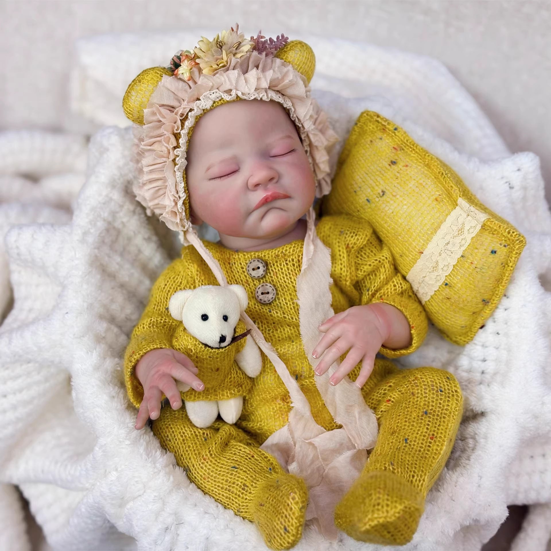50cm Full Vinyl Rebirth Doll Simulation Baby Advanced Exquisite Painting