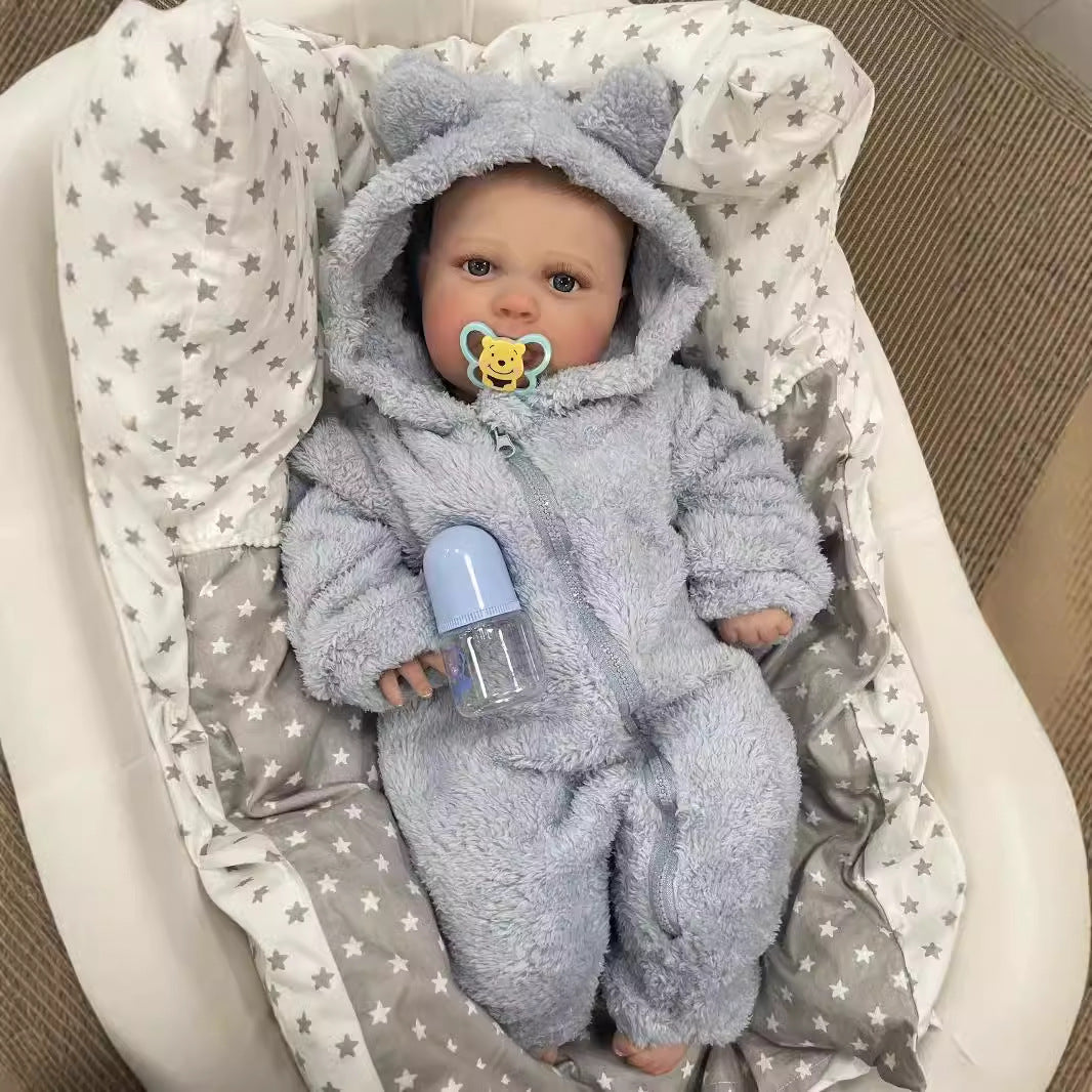 24inch Infant Cloth Body Newborn Reborn Baby Dolls Sweet Handmade Gifts for Girls