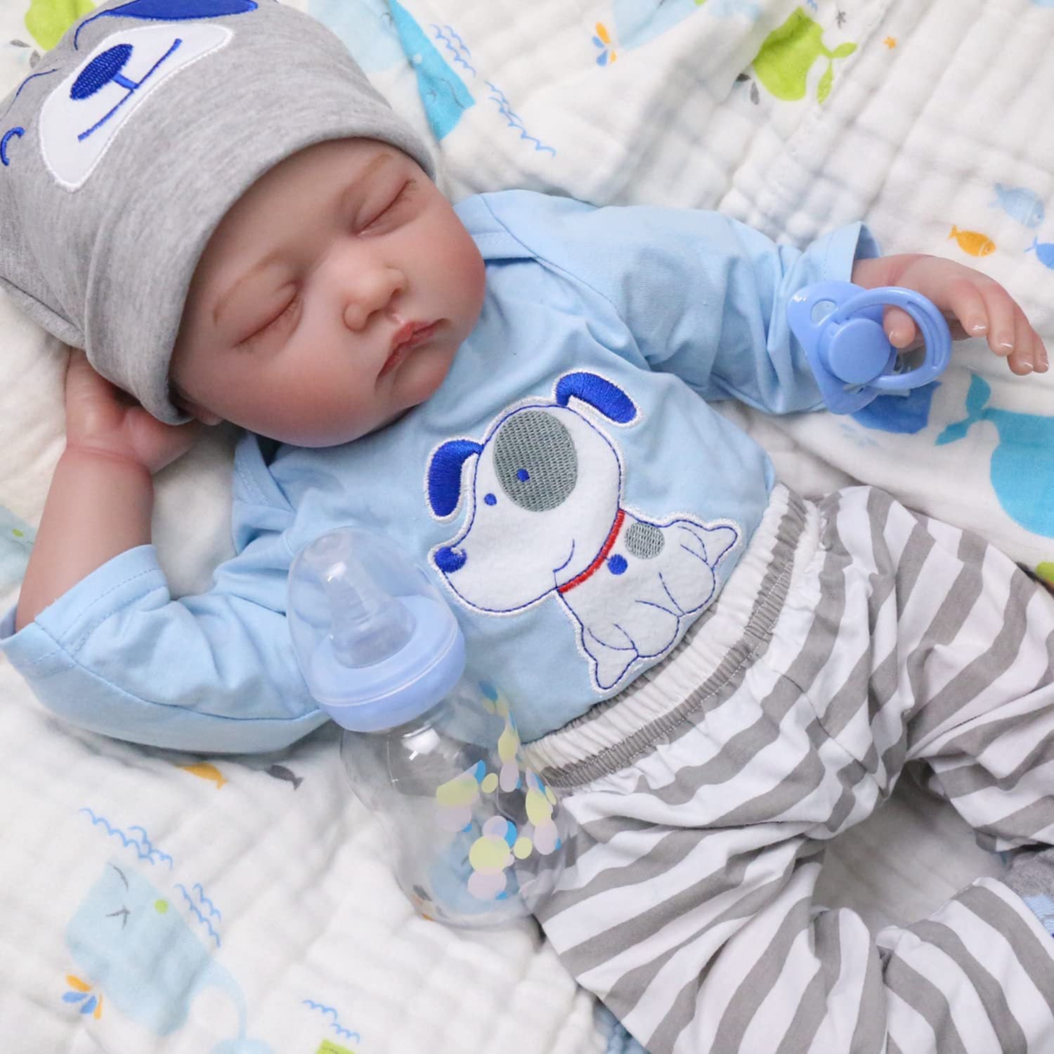Sleeping Reborn Doll 22 inch With Cloth Body, With different styles, Festival Present Toy & Collector Gift For Girls