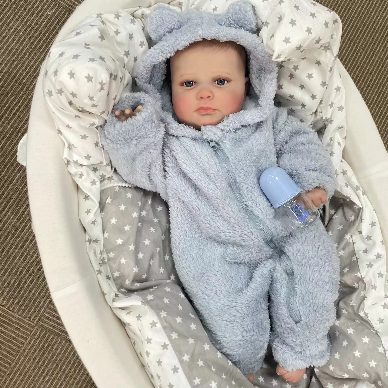 24inch Infant Cloth Body Newborn Reborn Baby Dolls Sweet Handmade Gifts for Girls