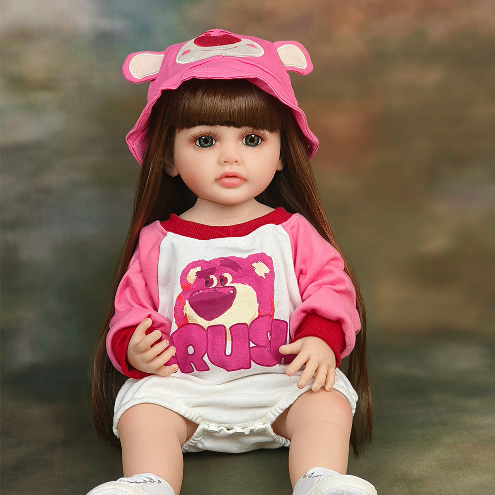 22 Inch with Full Vinyl Sound‑Sensor Reborn Doll, Engaging Companion Play Toy, Perfect Present for Kids & Adult Collectors on Special Days