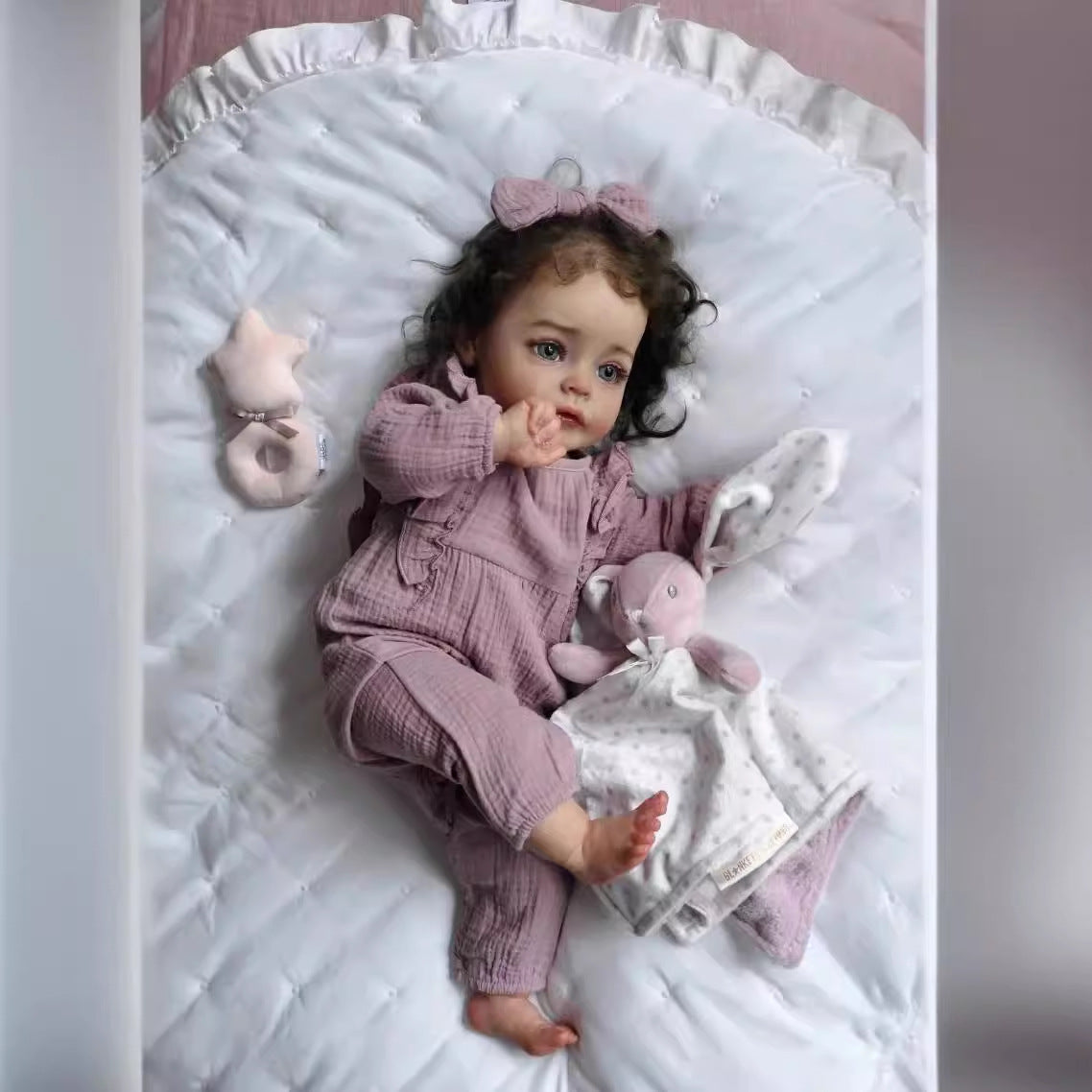 24inch Reborn Dolls with Cloth Body Lifelike Doll Women Girl Gift
