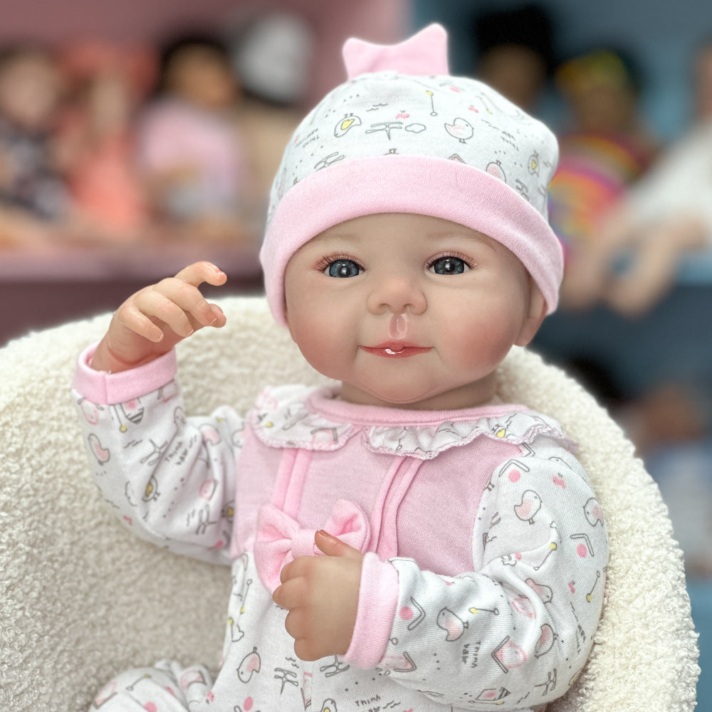 Full Vinyl 20 Inch Reborn Doll, Vivid Baby Features, Ideal Companion Toy for Children & Adult Hobbyists