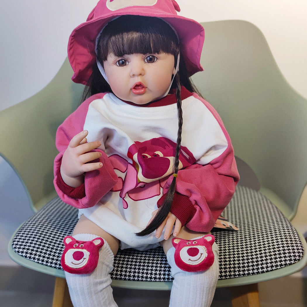 24 inch Realistic Big Eyes Reborn Doll with Cloth Body, Holiday Gift for Girls & Collectors