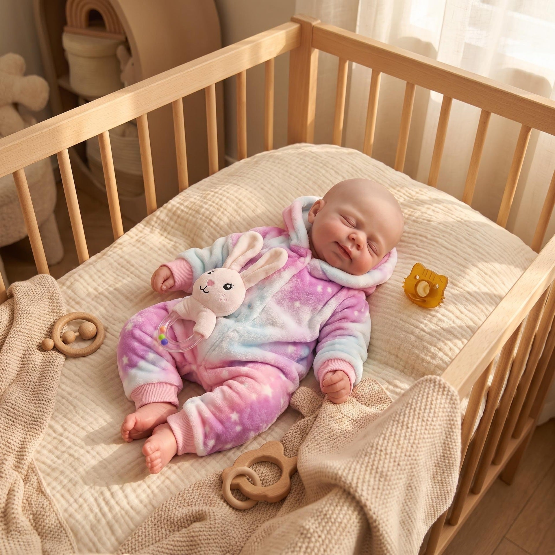 16 Inch Full Silicone Doll | Smiling Sleeping Baby Playmate for Kids & Adults, Ideal Birthday & Holiday Gift Pick