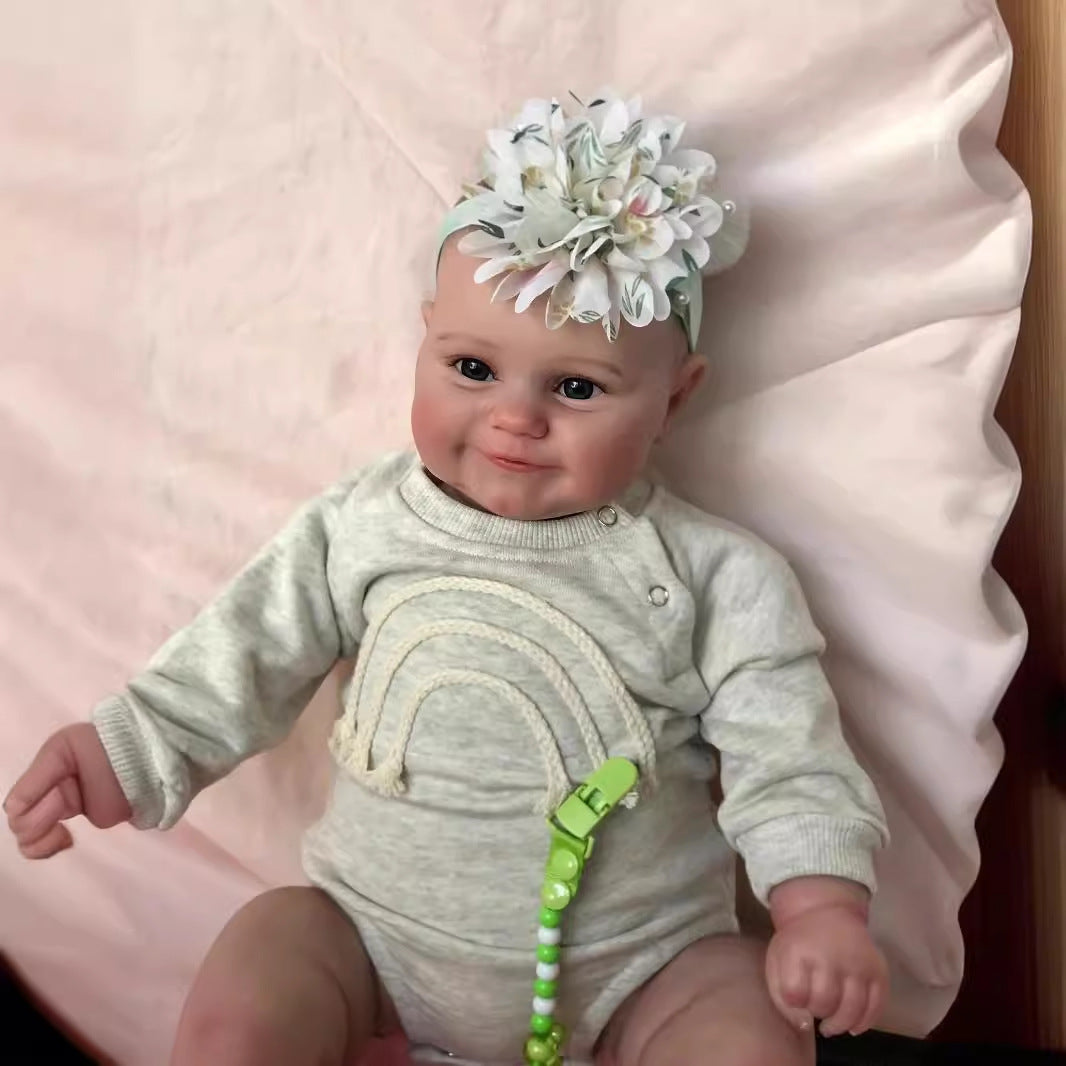 24inch Finished Reborn Dolls Full Body Vinyl Baby Girl Doll Maddie Bath Toys Gift