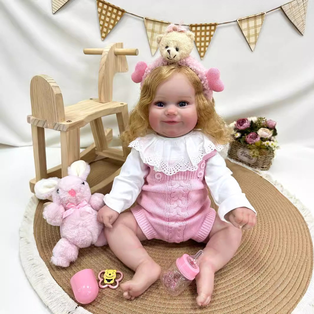 24inch Reborn baby Dolls with Cloth Body Baby Realistic Newborn Baby Doll Play Toy for Girls Children
