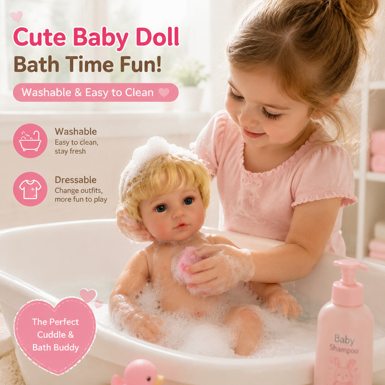 18 Inch with Full Vinyl Body Reborn Doll, Thoughtful Gift Selection for Birthday Milestones and International Holiday Occasions
