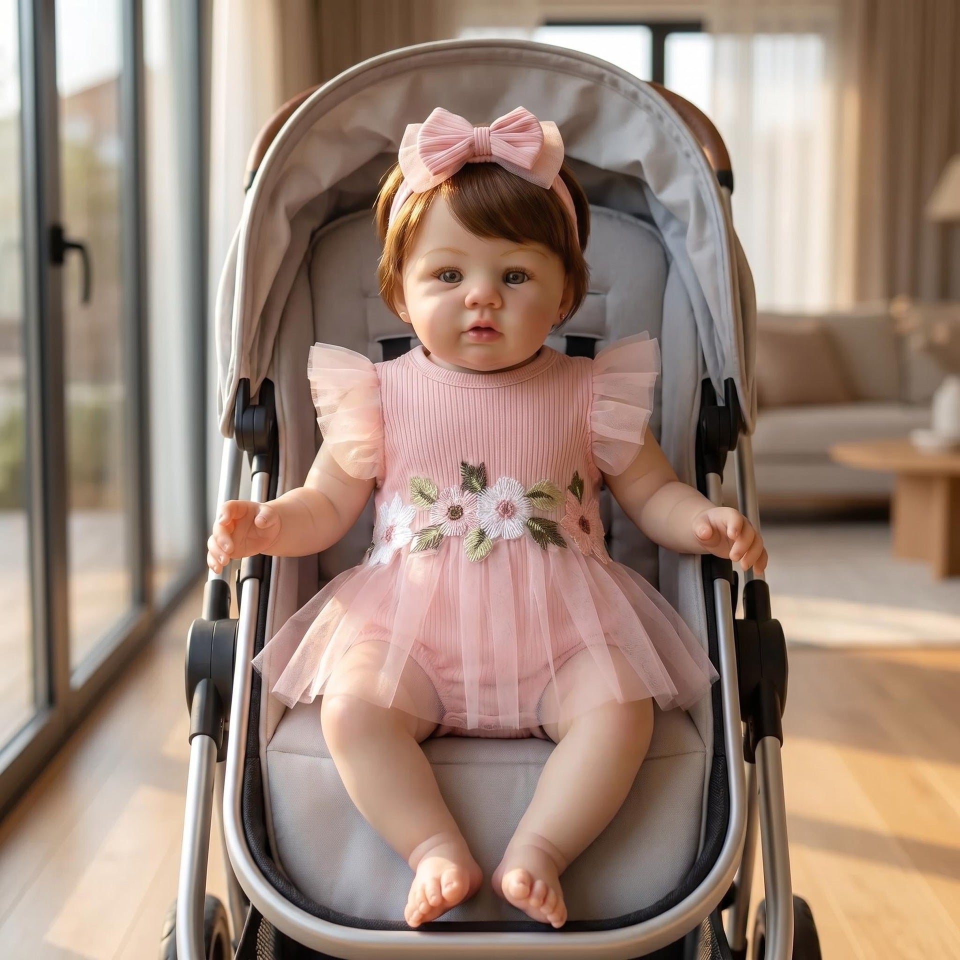 19 Inch Full Vinyl Reborn Baby Doll, Lifelike Poseable Infant Doll For Kids Role Play & Adult Emotional Comfort, Premium Gift Option For Birthday Parties, Seasonal Holidays & Baby Shower Celebrations