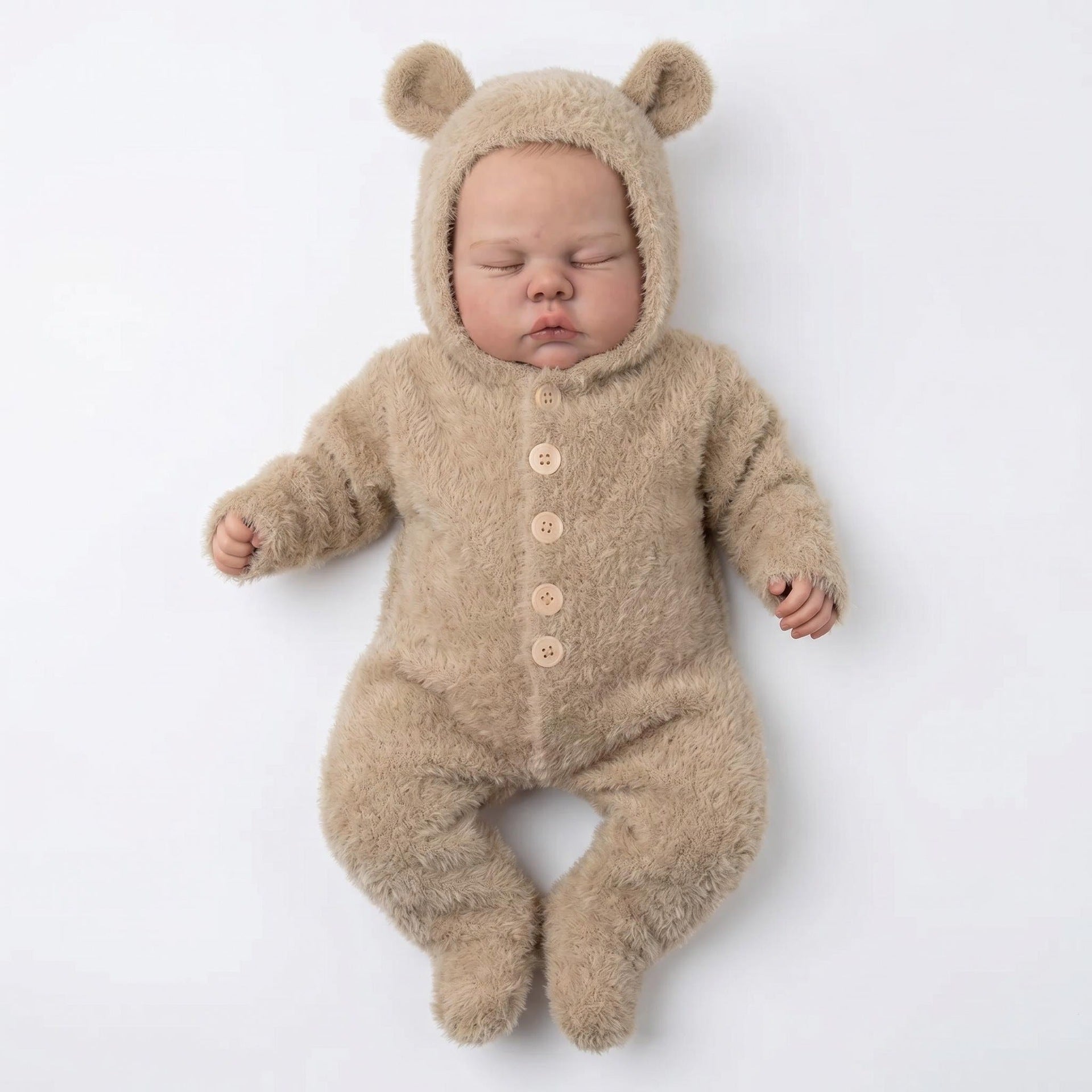 Peaceful Closed-Eye Sleeping Newborn 19 Inch with Cloth Body Reborn Baby Doll, Perfect Birthday, Christmas & Easter Gift Companion Toy For Girls And Adult Collectors
