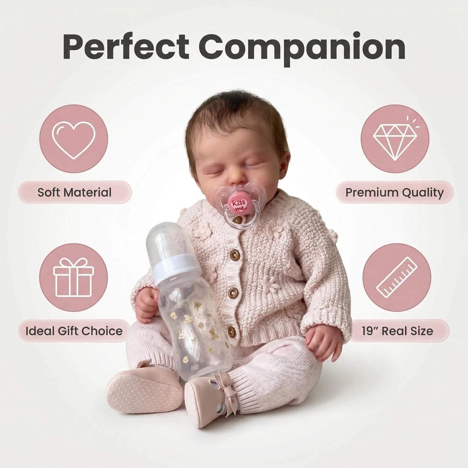 19inch Reborn dolls handmade toy gift for children with full vinyl body