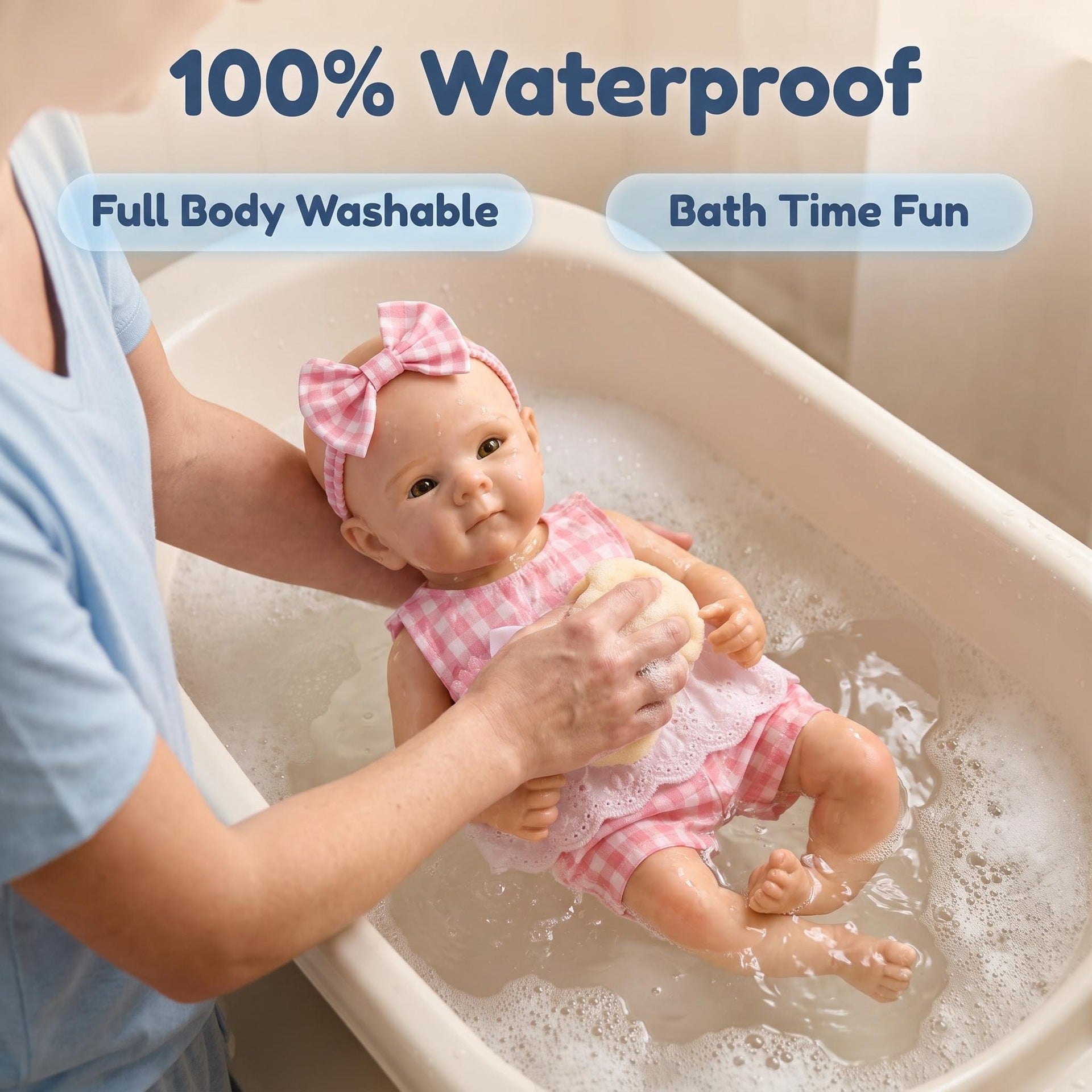12 Inch Full Silicone Realistic Baby Doll, Full‑Body Washable Feature, Wonderful Keepsake for Kids and Adult Doll Collectors