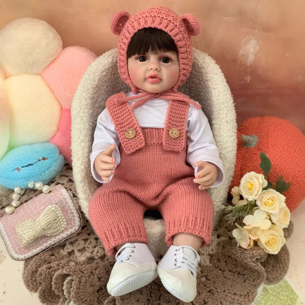 22 Inch with Full Vinyl Sound‑Sensor Reborn Doll, Interactive Companion Toy for Kids & Adults, Gift Choice for Birthdays & Holidays