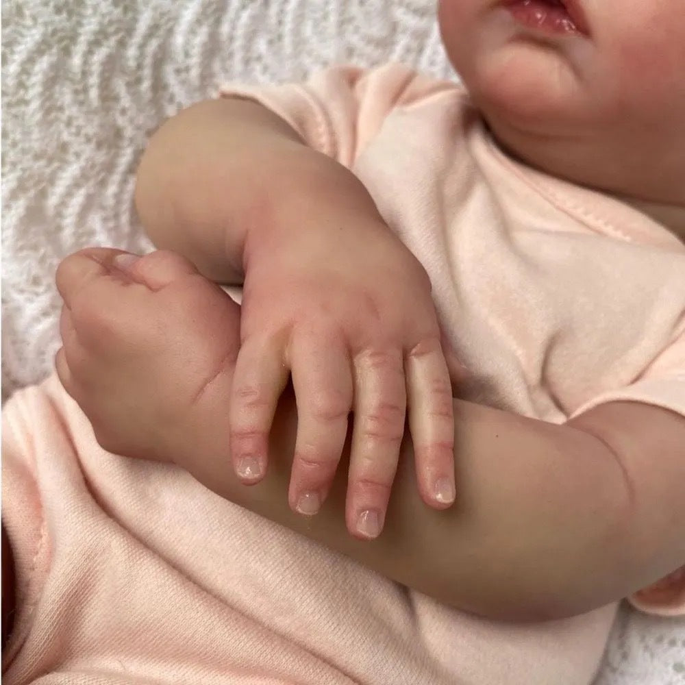 19inch Lifelike Reborn Baby Girl Doll, Full Vinyl Handmade Doll, Realistic Newborn Toy for Kids