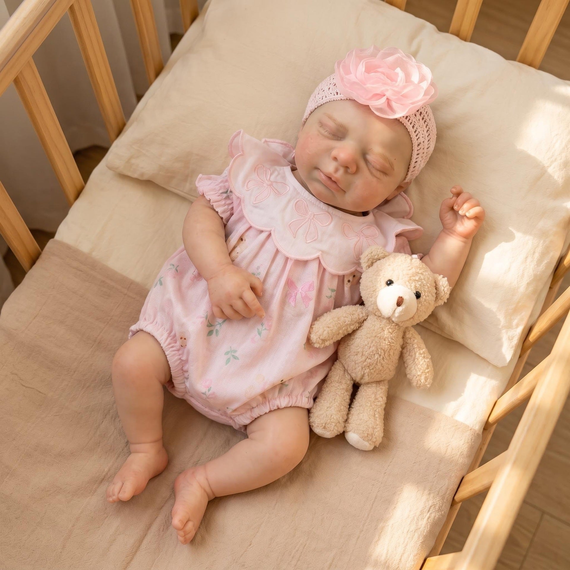 Sweet‑themed 18 Inch Full Silicone Play Doll, Authentic Baby Features, Perfect for Birthday Milestones and Holiday Seasons