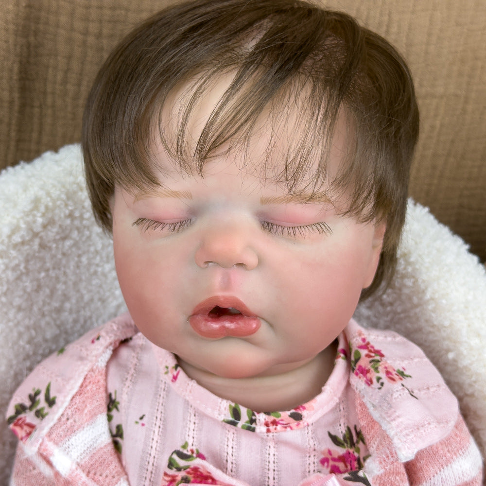20 Inch Full-Vinyl Sleeping Reborn Baby Doll, Heartfelt Present for Birthdays and Holiday Celebrations