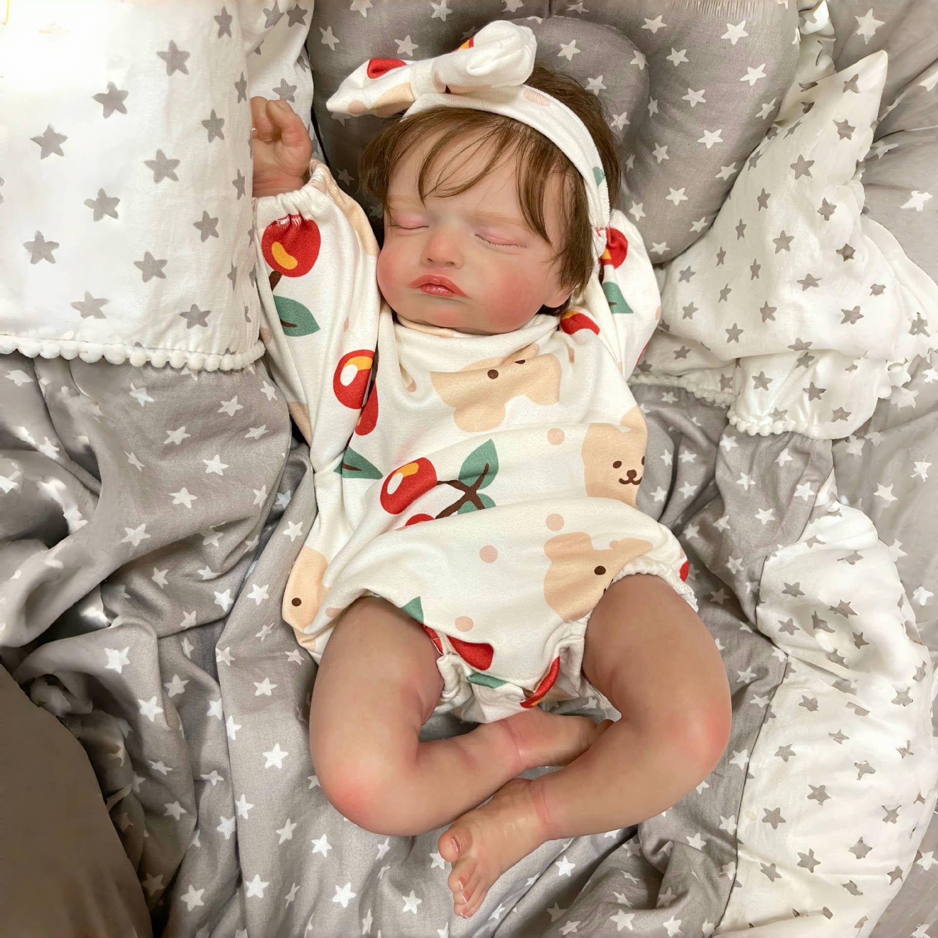 19inch Handmade Reborn Dolls with Cloth Body Realistic Children Play Toy for Little Girls