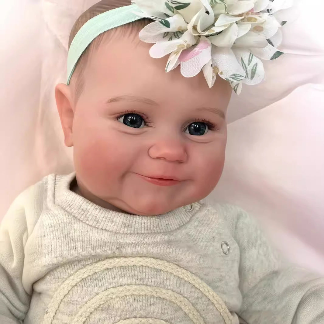 24inch Finished Reborn Dolls Full Body Vinyl Baby Girl Doll Maddie Bath Toys Gift