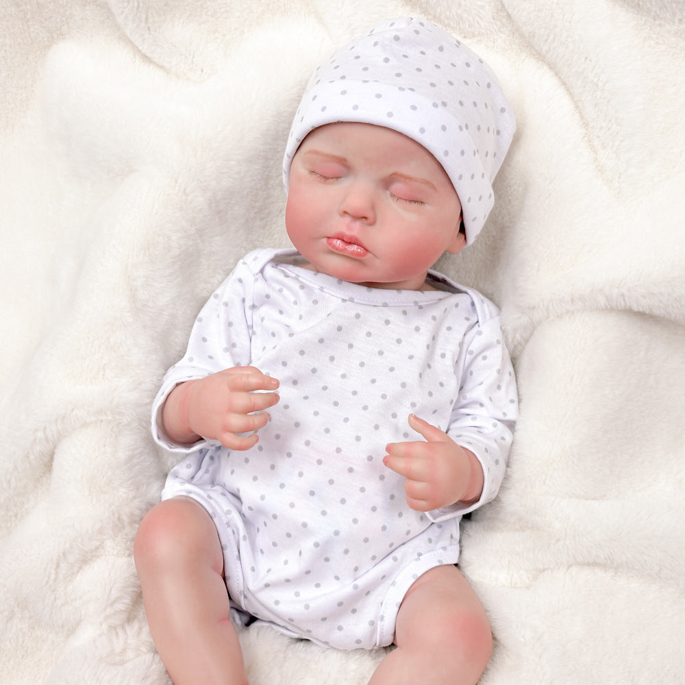 20 Inch Full Vinyl Sleeping Reborn Baby Doll, Handcrafted Realistic Features, Wonderful Holiday Gift for All Ages