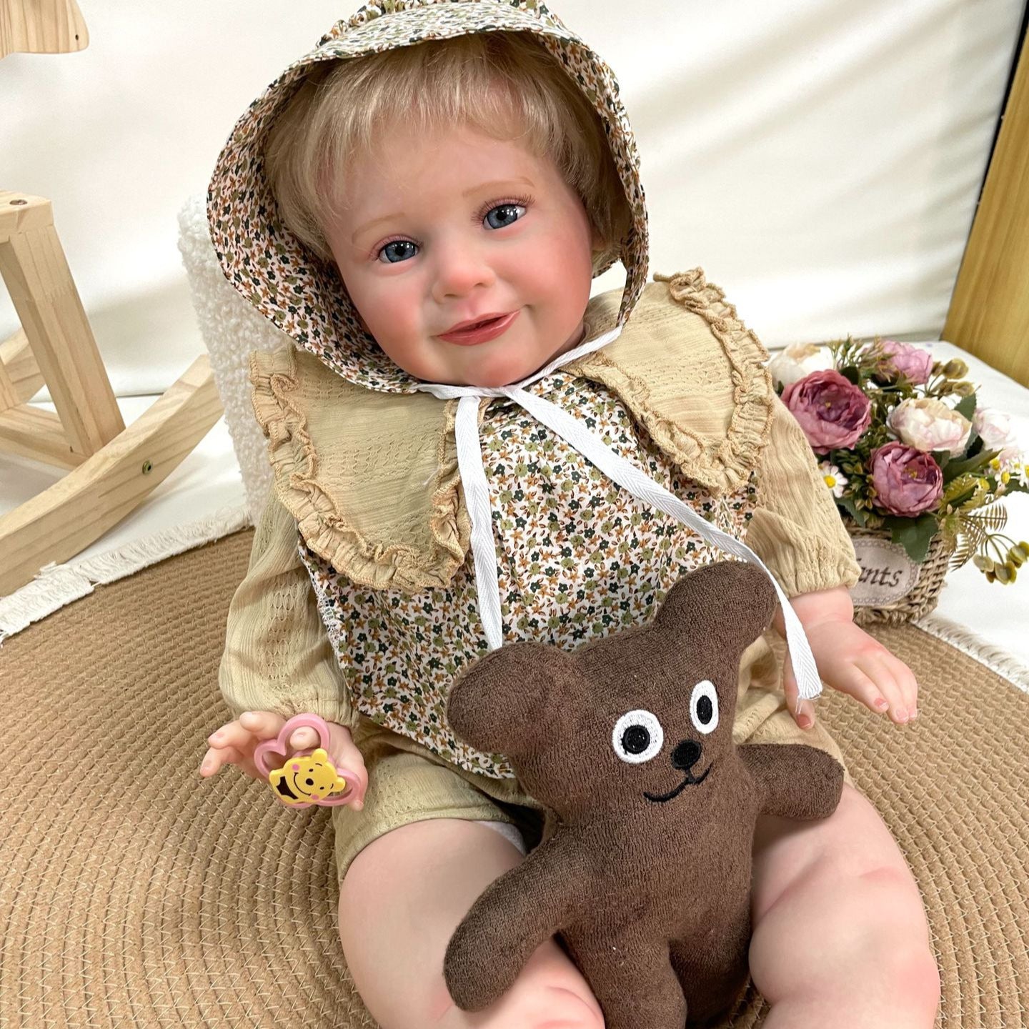 26Inches Handmade Lifelike Reborn Doll Cloth Body 3D Skin Realistic Newborn Baby Play Toy Gift for Girls & Doll Collectors