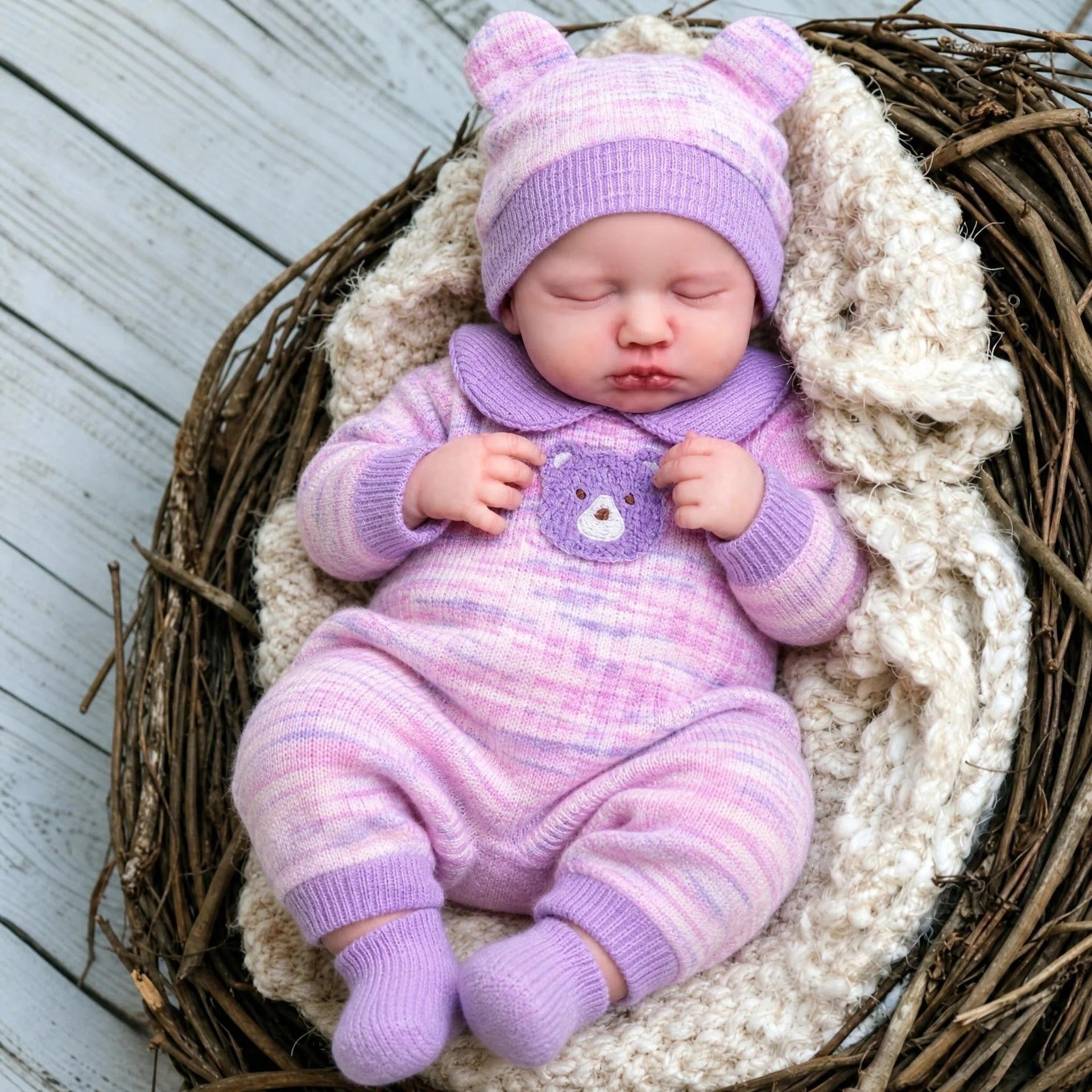 12 Inch Full Silicone Sleeping Newborn Doll, Soft Silicone Material, Thoughtful Gift for Birthdays & Holiday Gatherings