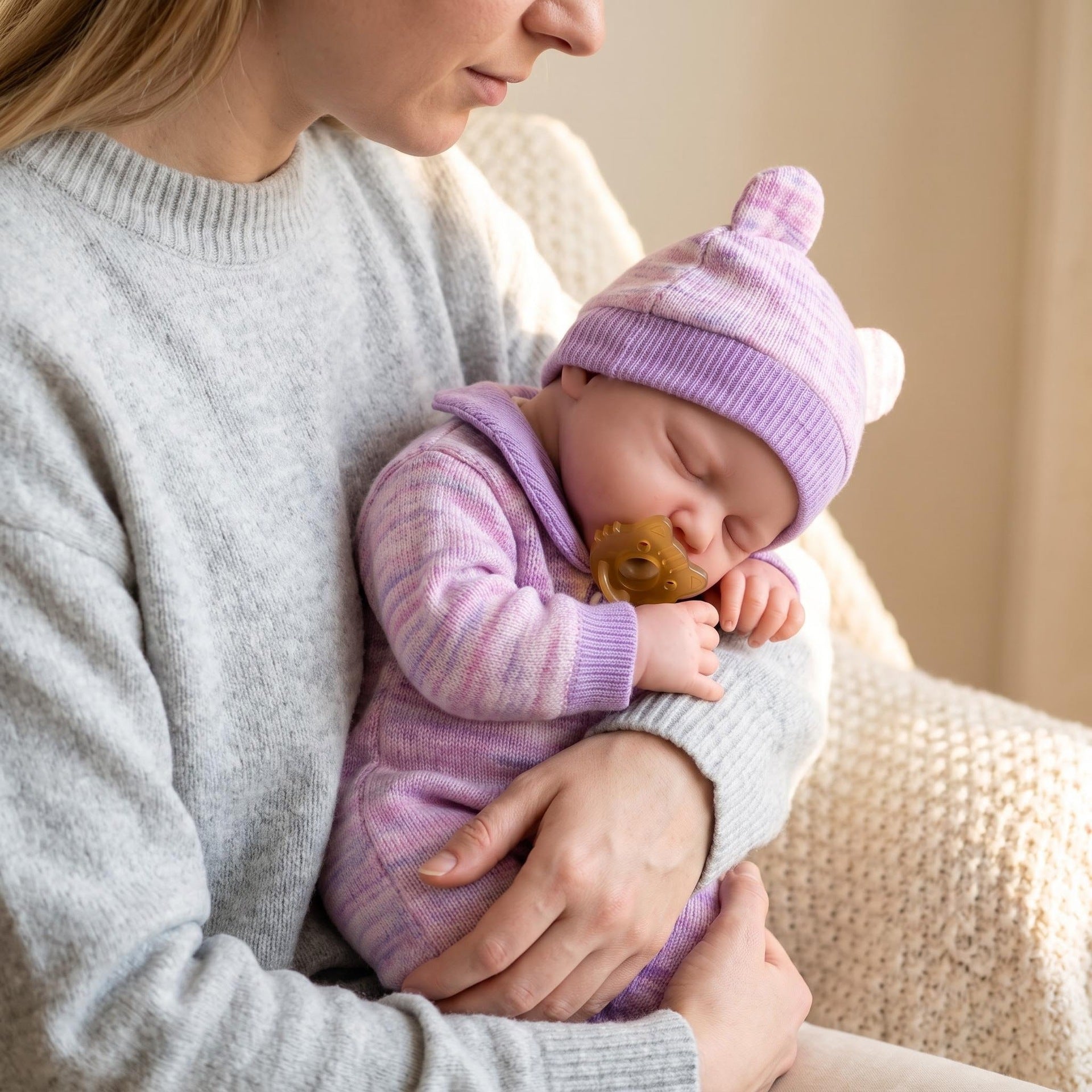 12 Inch Full Silicone Sleeping Newborn Doll, Soft Silicone Material, Thoughtful Gift for Birthdays & Holiday Gatherings