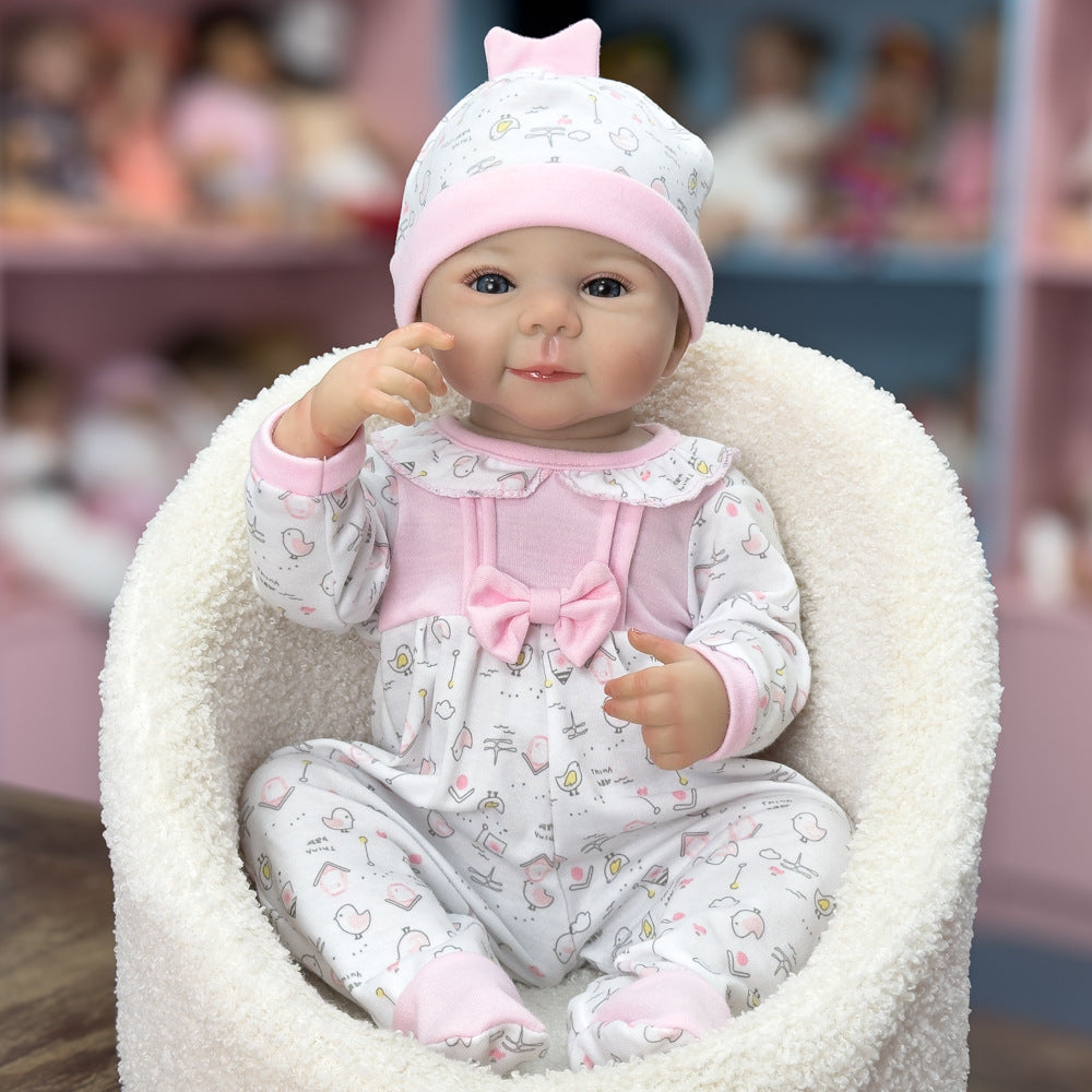 Full Vinyl 20 Inch Reborn Doll, Vivid Baby Features, Ideal Companion Toy for Children & Adult Hobbyists