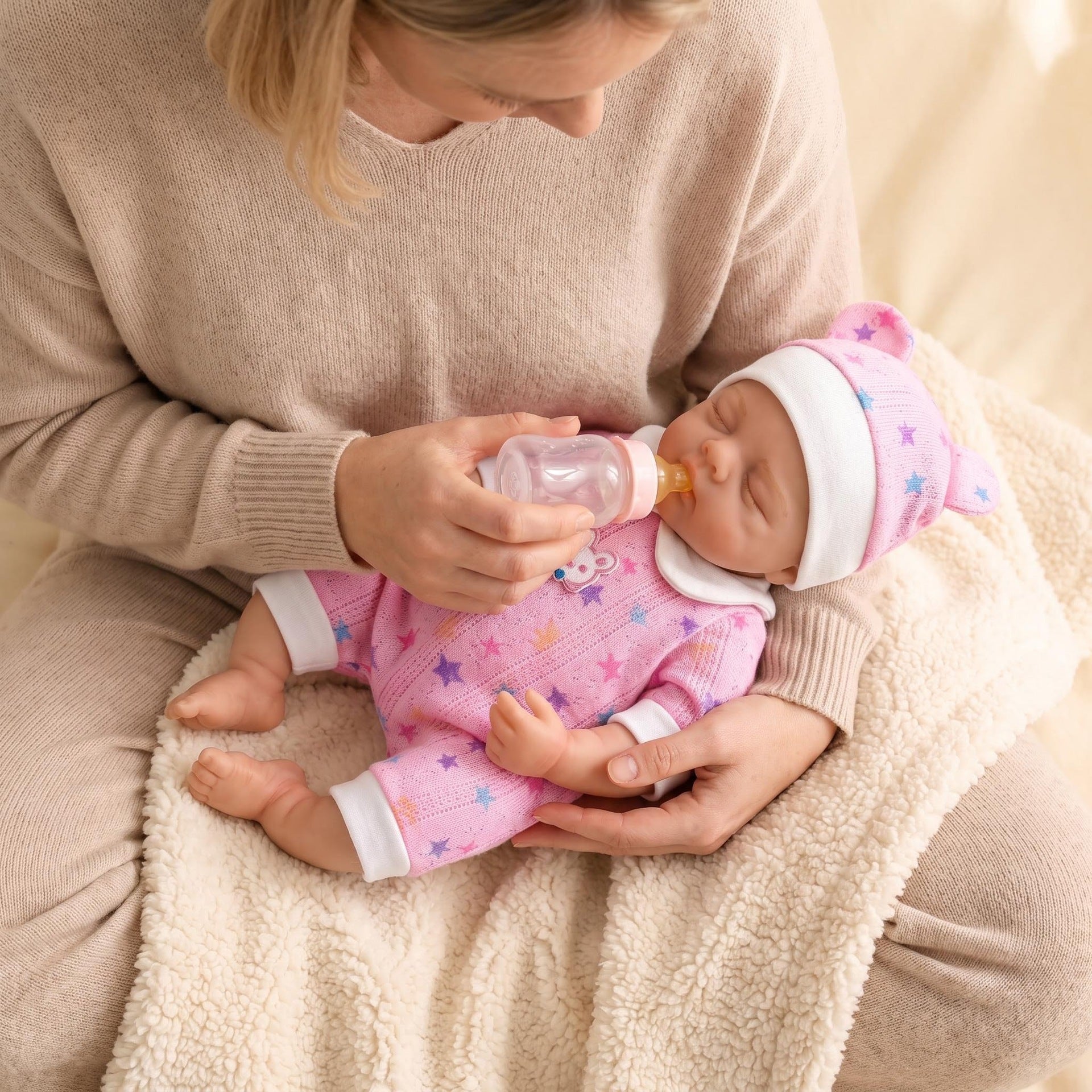 Lifelike 12‑Inch Full Silicone Reborn Doll, Peaceful Sleeping Look,  Companion for Festive Gift‑Giving Events