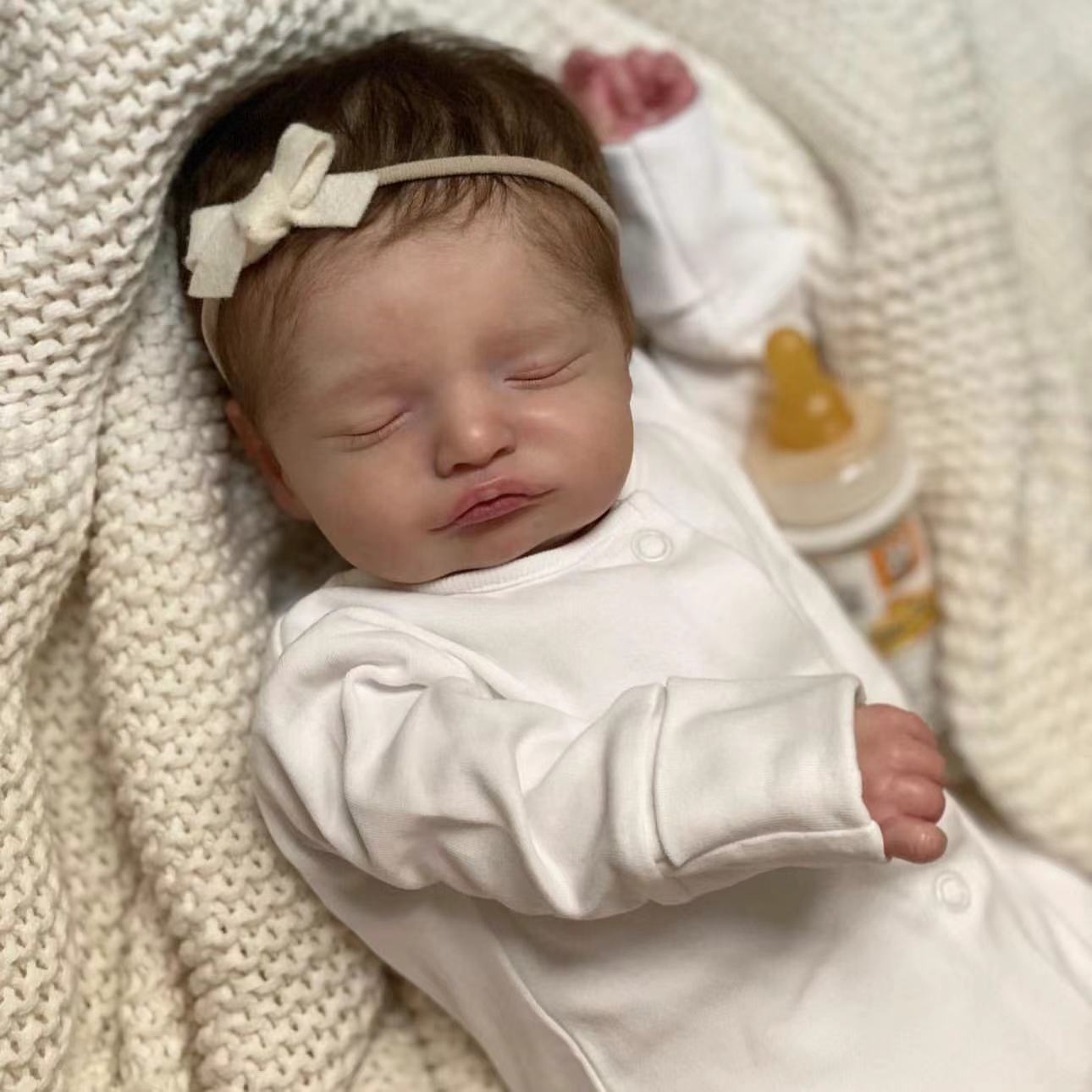 19inch Reborn Dolls with Cloth Body Touch Soft Newborn Baby Dolls Toys for Girls
