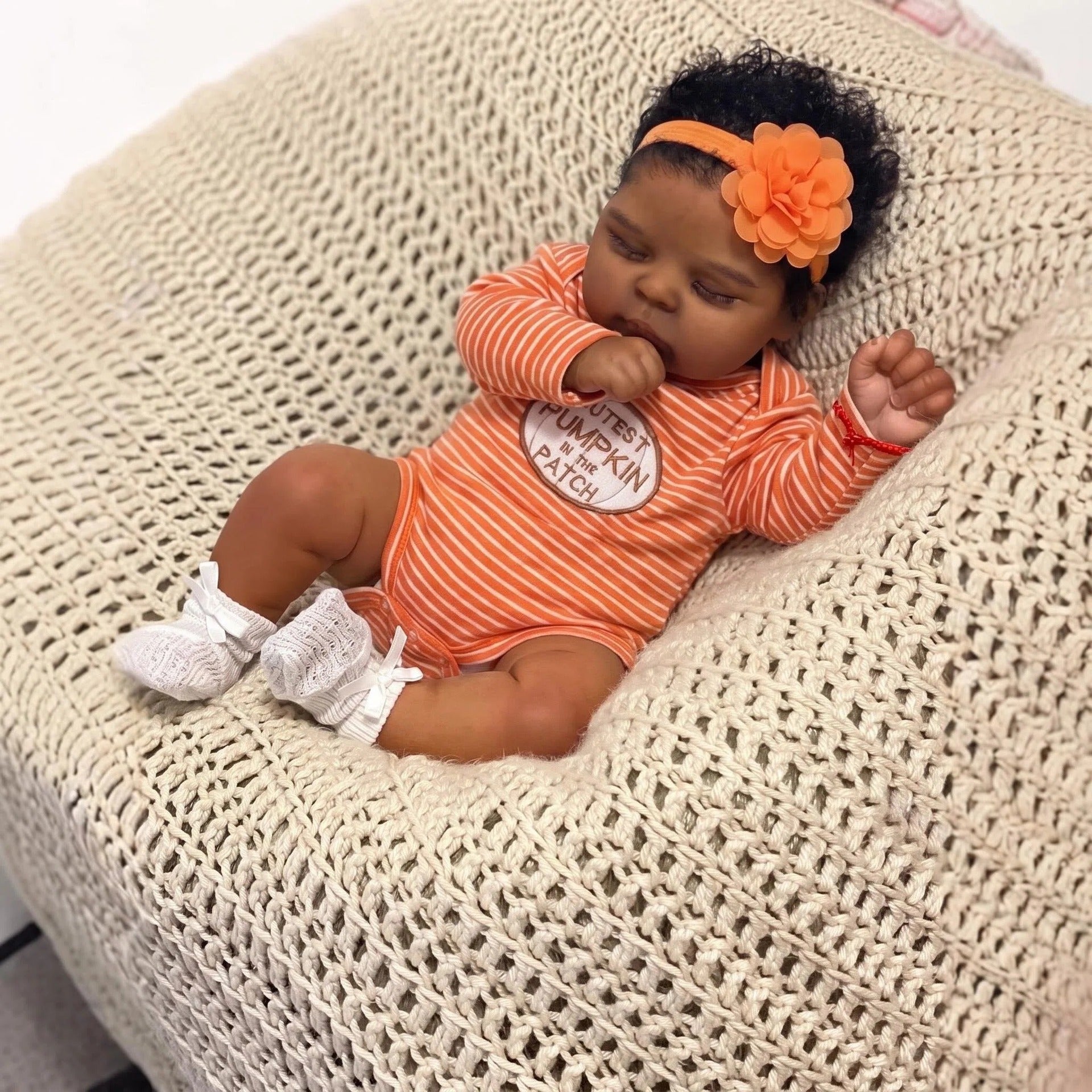 19 Inch with Soft Cloth Body Reborn Baby, Practical gift for birthdays, Halloween and western holidays