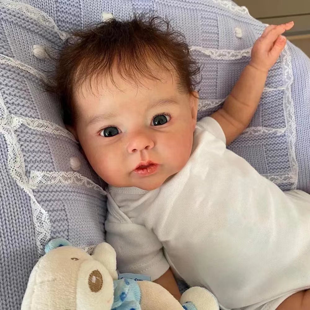 20 inch Reborn Dolls with Cloth Body Touch Soft lmplanted Hair Newborn Baby Dolls Toys for Girls Reborn Dolls