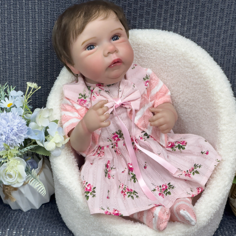 Ideal Holiday Surprise: 20 Inch Full Vinyl Baby Doll, Realistic Infant Companion Toy for All Ages