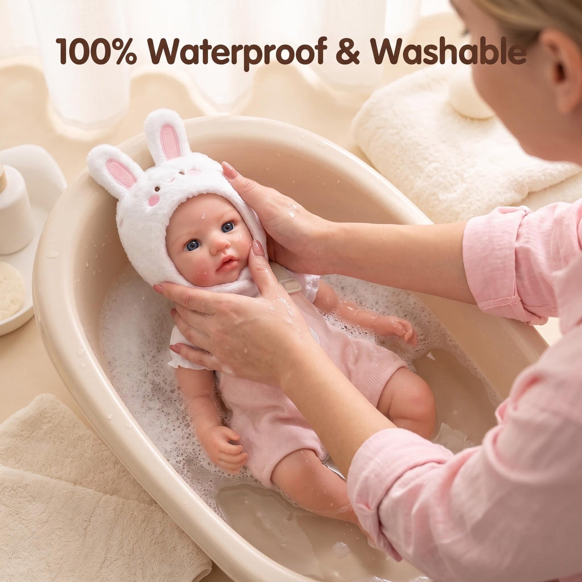 16 Inch Full Silicone Play Doll, Authentic Newborn Details, Perfect for Birthday Milestones & Holiday Seasons