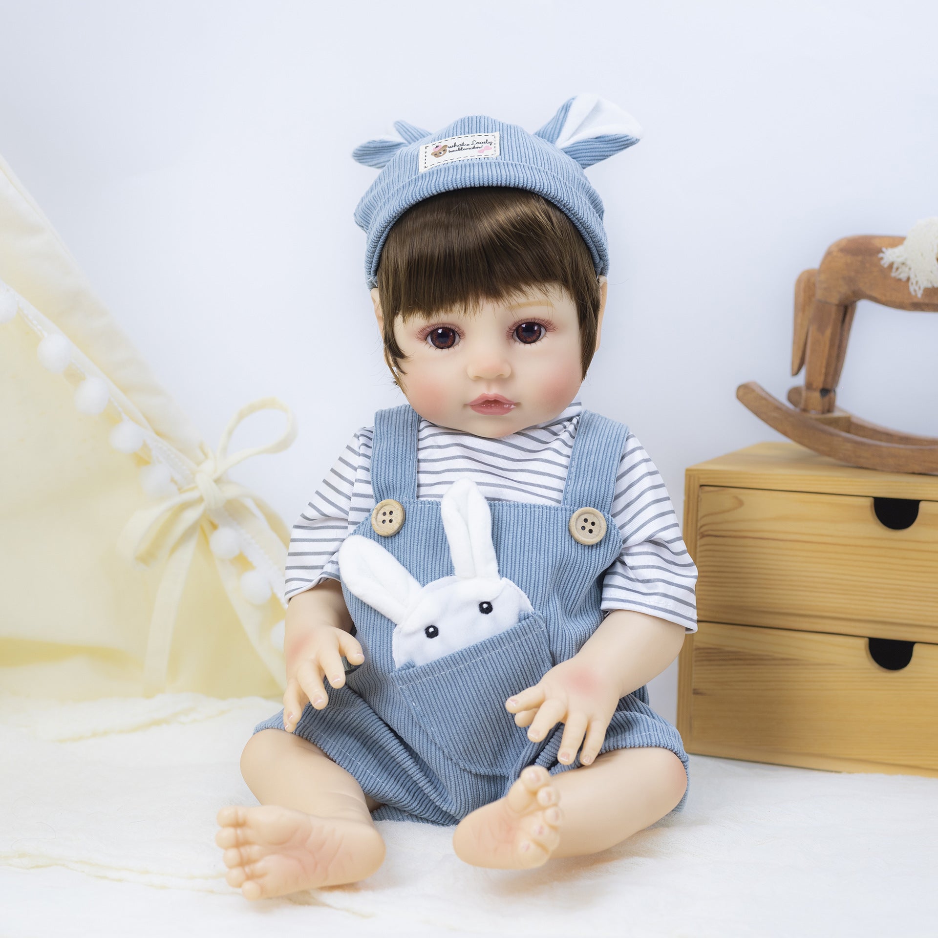 18 Inch with Full Vinyl Realistic Baby Doll, Go‑to Holiday Surprise, Adorable Keepsake Gift for Birthday Gathering and Holiday Family Time