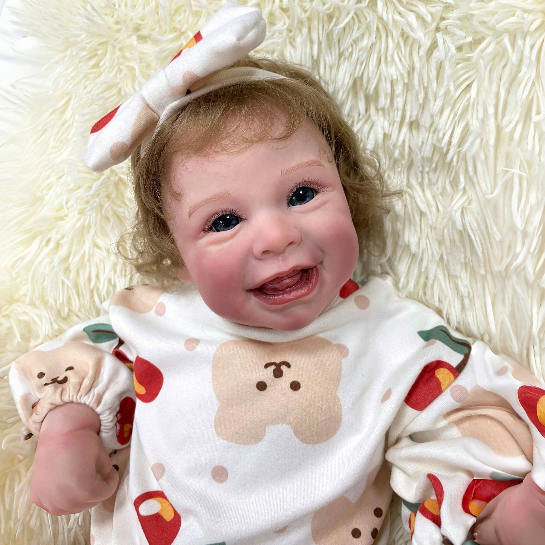 22inch Handmade Lifelike Reborn Dolls with Cloth Body Children Play Toy for Little Girls