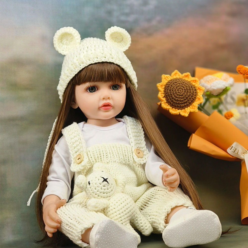 22 Inch with Full Vinyl Sound‑Sensor Reborn Doll, Engaging Companion Play Toy, Perfect Present for Kids & Adult Collectors on Special Days