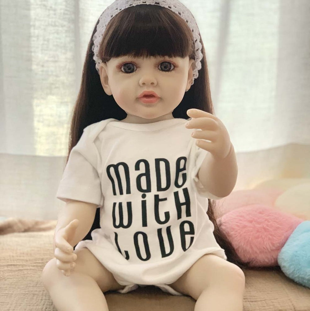 22 Inch with Full Vinyl Sound‑Sensor Reborn Doll, Interactive Companion Toy for Kids & Adults, Gift Choice for Birthdays & Holidays