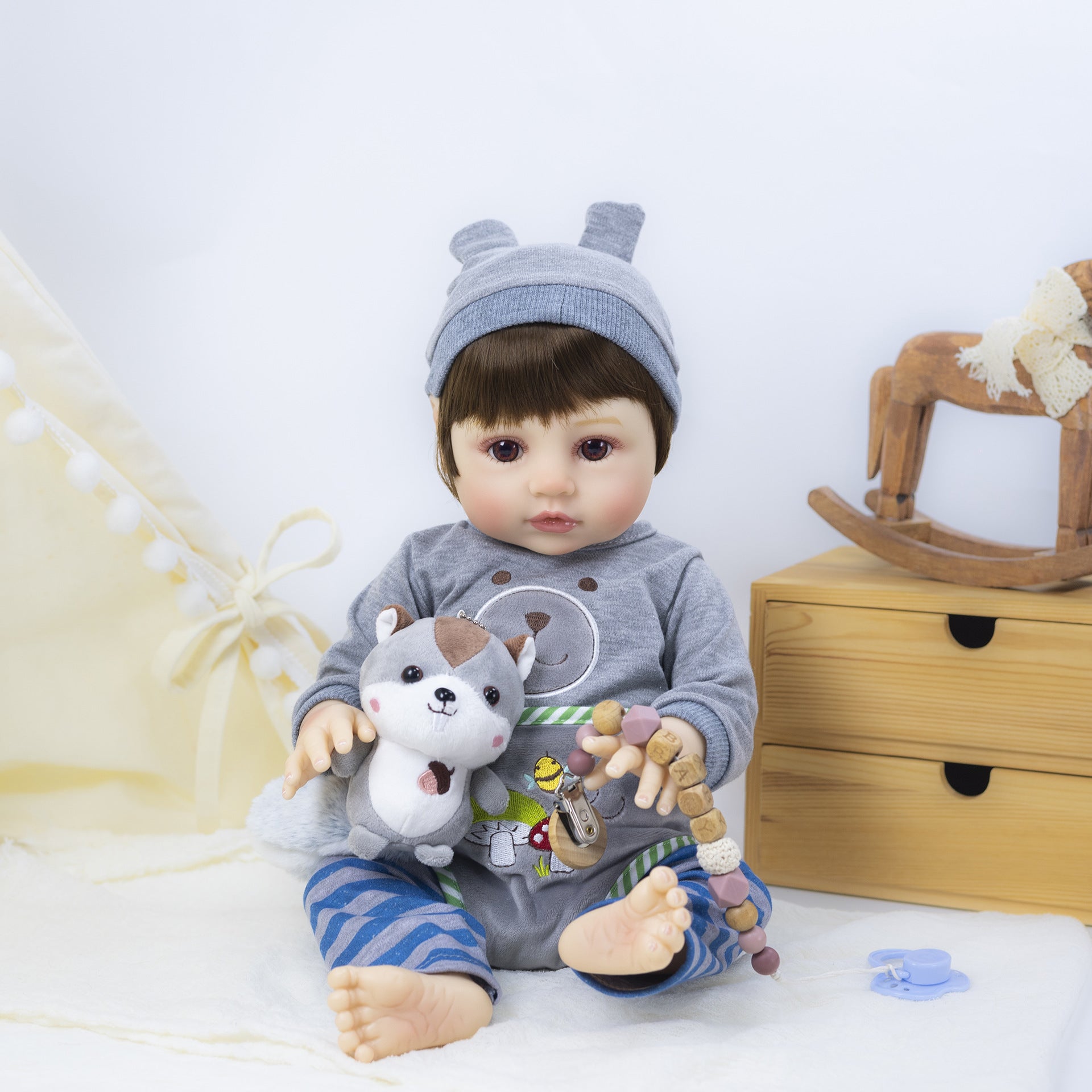 18 Inch with Full Vinyl Realistic Baby Doll, Go‑to Holiday Surprise, Adorable Keepsake Gift for Birthday Gathering and Holiday Family Time