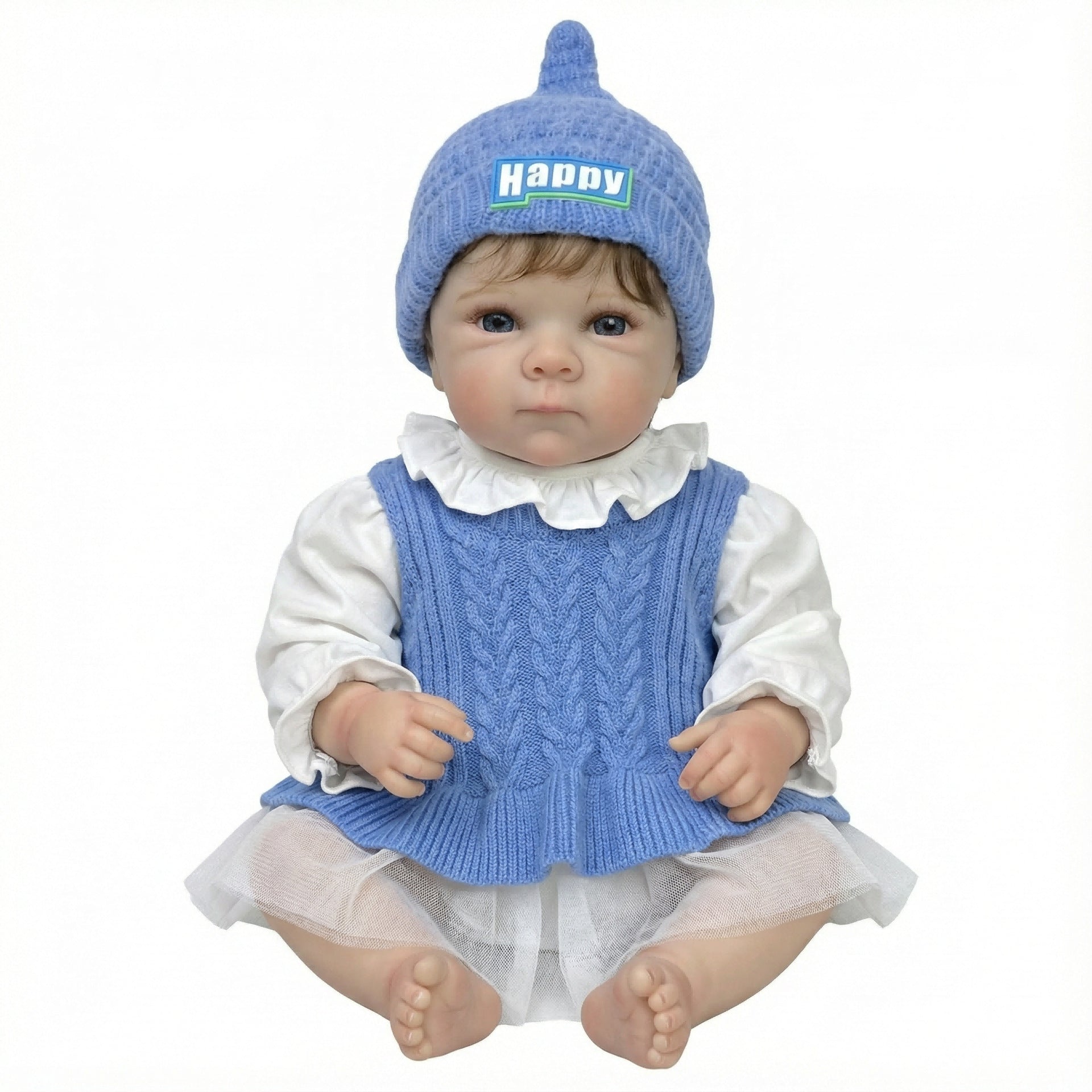 18 Inch Lifelike Reborn Baby Dolls, Full Body Vinyl Lifelike Real Looking Veins, Newborn Baby Dolls
