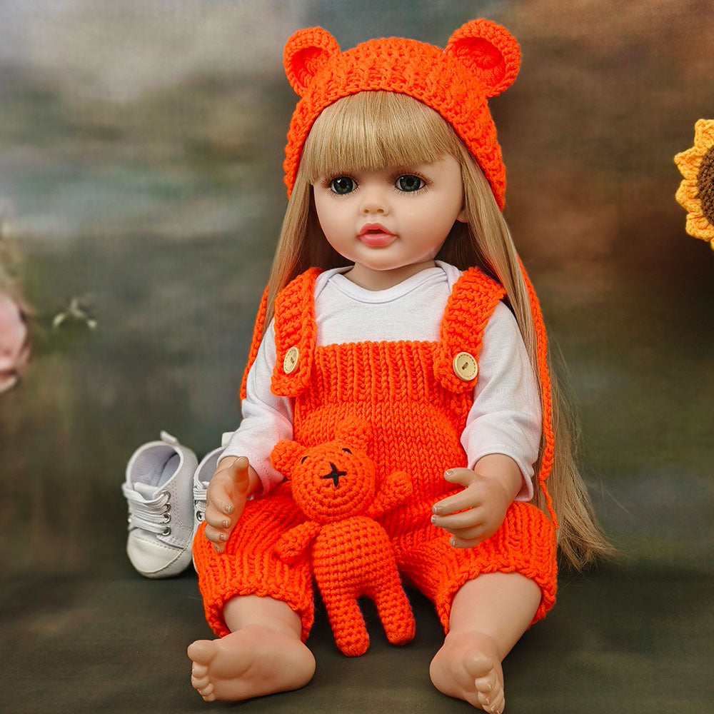 22 Inch with Full Vinyl Sound‑Sensor Reborn Doll, Engaging Companion Play Toy, Perfect Present for Kids & Adult Collectors on Special Days