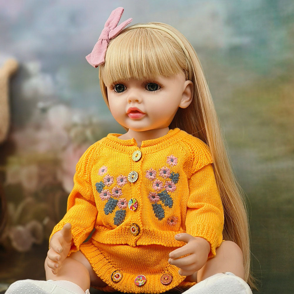 22 Inch with Full Vinyl Sound‑Sensor Reborn Doll, Engaging Companion Play Toy, Perfect Present for Kids & Adult Collectors on Special Days