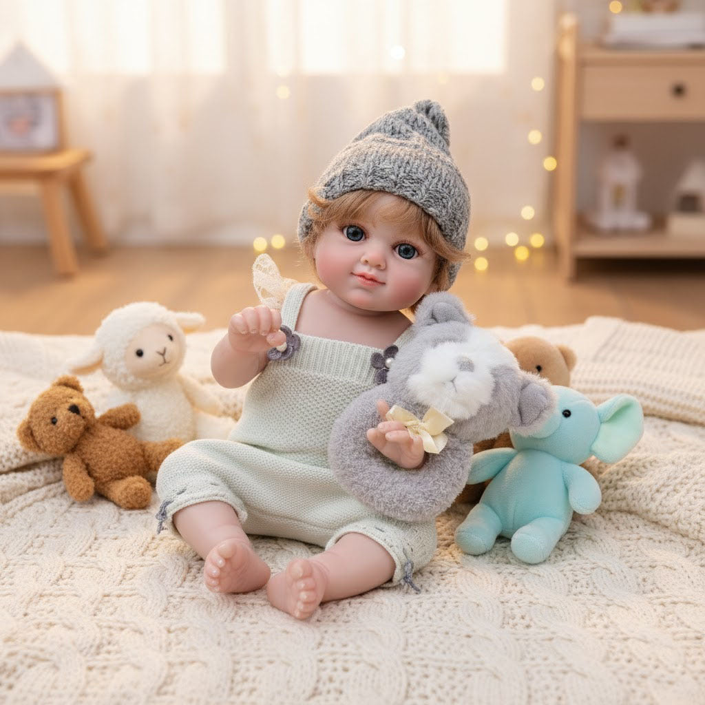 20-Inch Realistic Reborn Baby Doll - 50cm Full Body Soft Vinyl Newborn with Artisan Hand-Painting & Rooted Hair