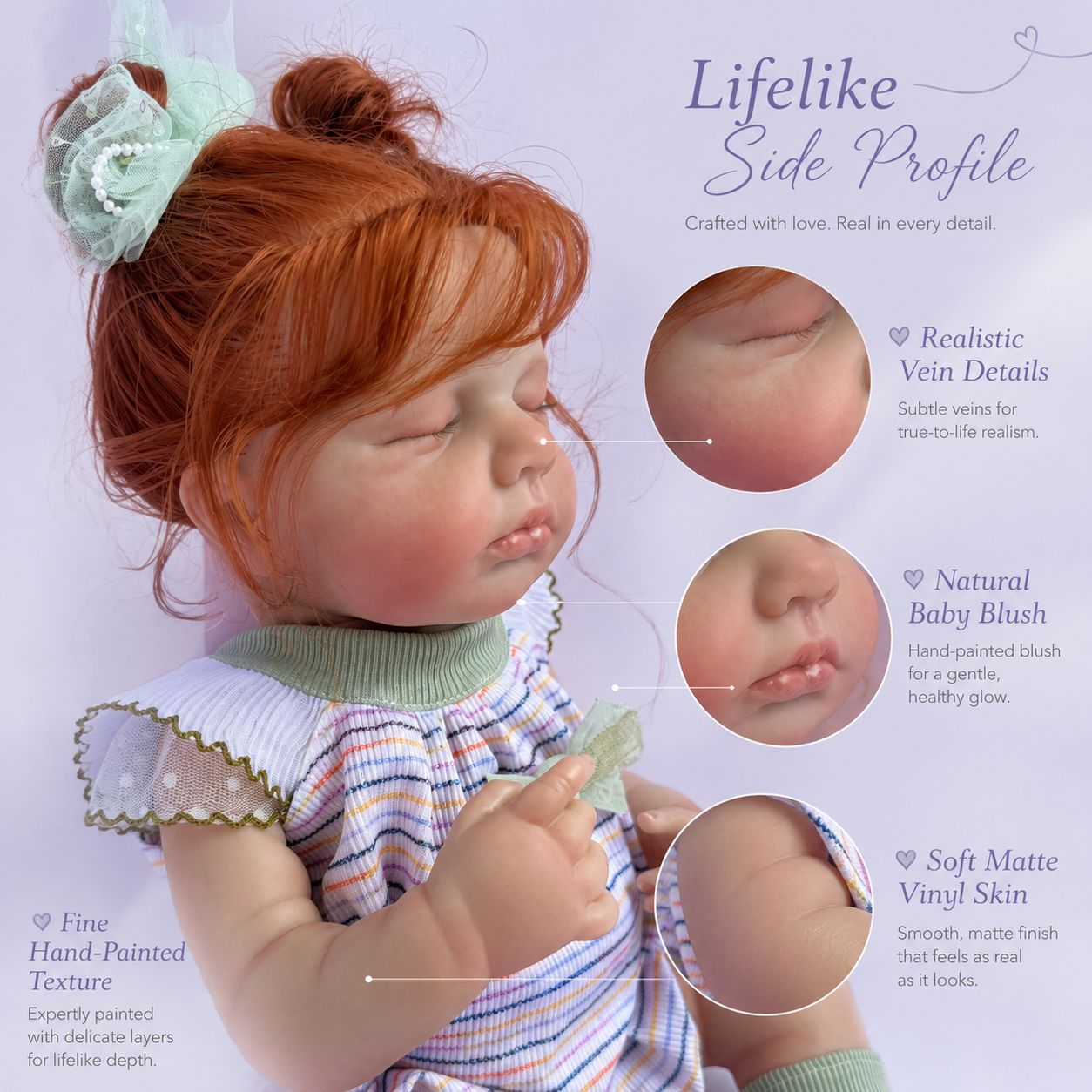 Lifelike 18 Inch with Full Vinyl Body Doll, Real Baby‑Like Feel, Ideal for Birthday and Holiday Gift‑Giving