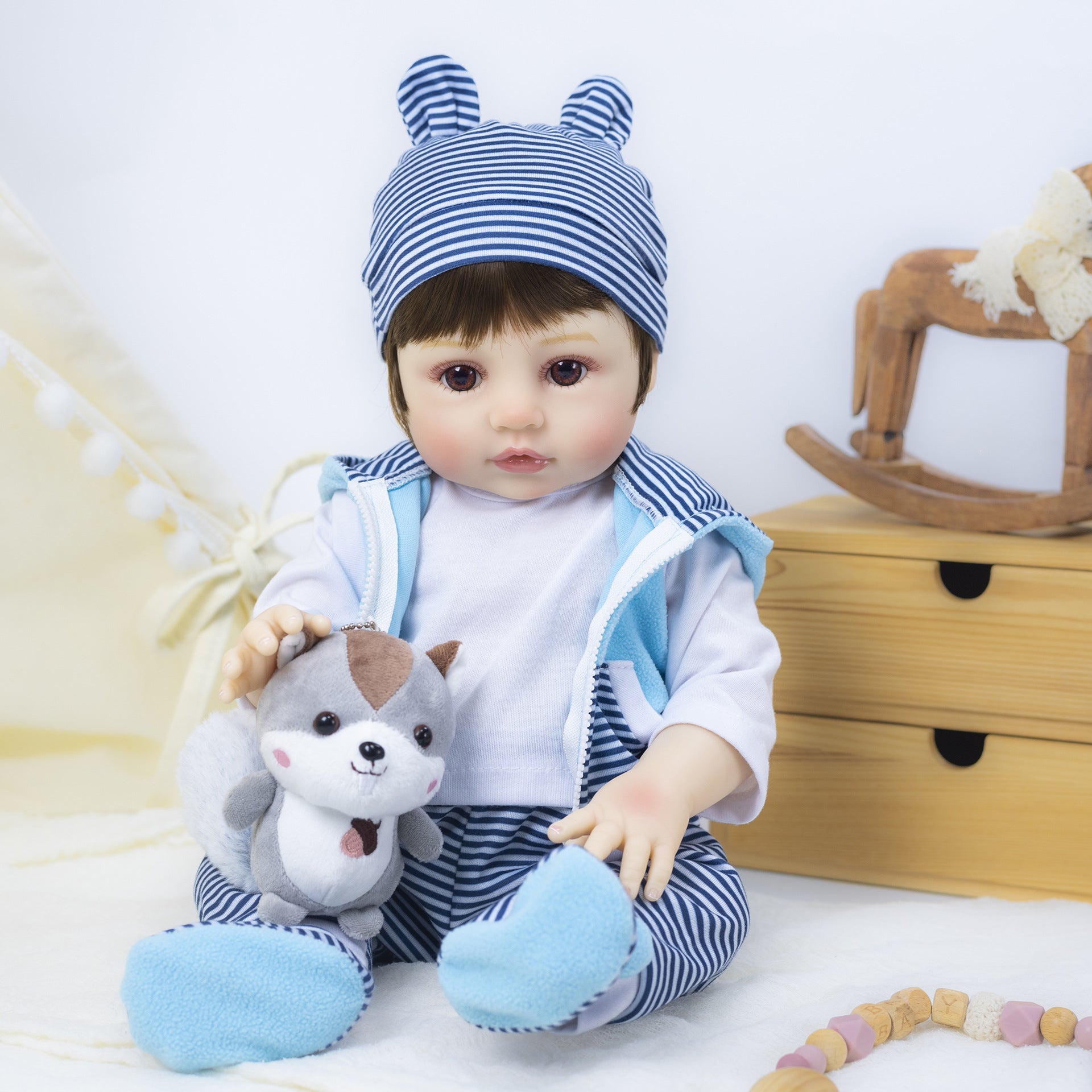 18 Inch with Full Vinyl Realistic Baby Doll, Go‑to Holiday Surprise, Adorable Keepsake Gift for Birthday Gathering and Holiday Family Time