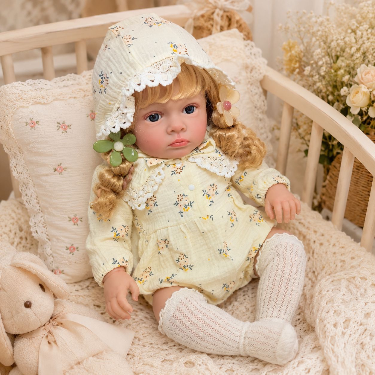 Real‑Looking 24 Inch with Cloth Body Doll, Warm Playmate for Kids & Adult Doll Lovers for Special Gift‑Giving Moments